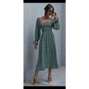 Green Floral Dress